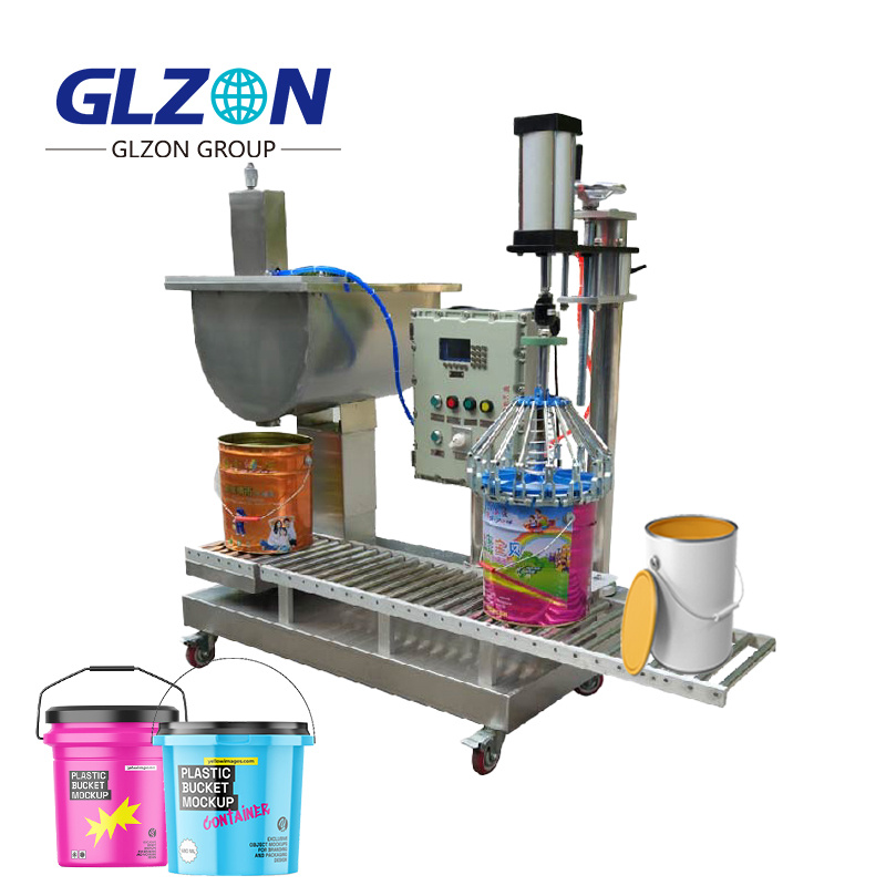 Custom Pail Filling Equipment for Solvents, Oils, and Lubricants lubricant bucket filler